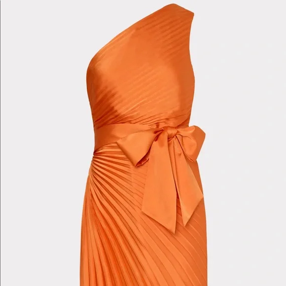 Milly Estie Satin Pleated Mini Dress 8